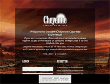 Tablet Screenshot of cheyennecigarettes.com